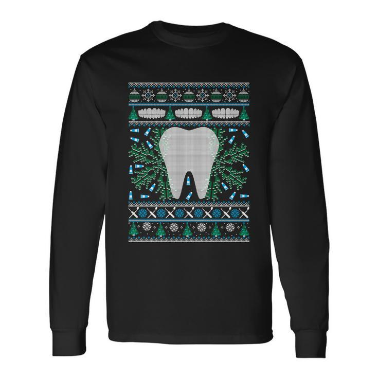 Dental Hygienist Ugly Christmas Cool Holiday Cool Long Sleeve T-Shirt