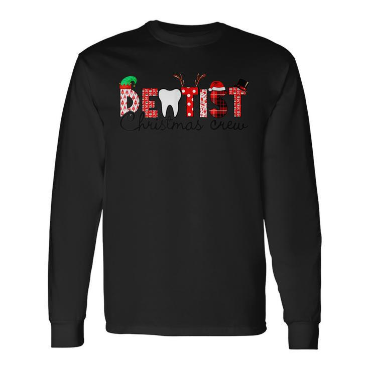 Dentist Christmas Crew Dental Hygiene Xmas  Men Women Long Sleeve T-shirt Graphic Print Unisex