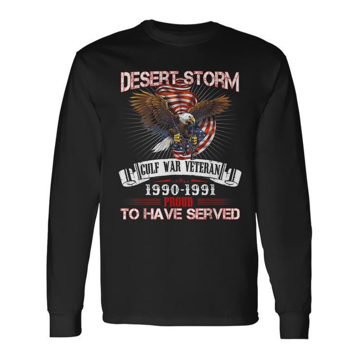 Desert Storm Veteran Veteran Proud For Fathers Day Long Sleeve T-Shirt