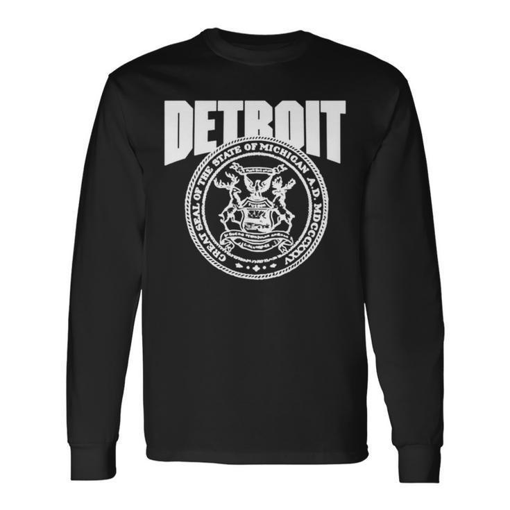 Detroit Great Seal Of The State Of Michgan Long Sleeve T-Shirt T-Shirt