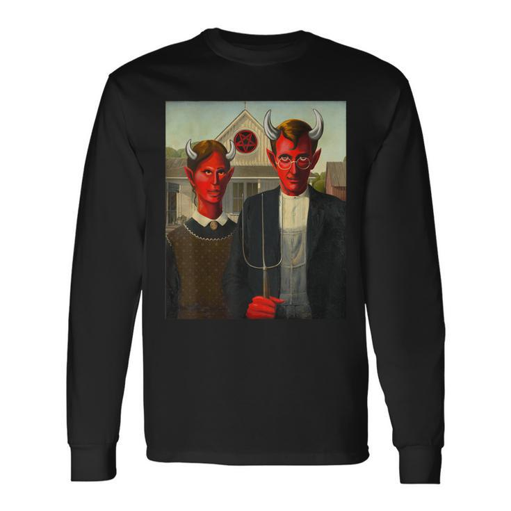 Devil Lover Satan Satanic Halloween Wiccan Devil Long Sleeve T-Shirt Gifts ideas