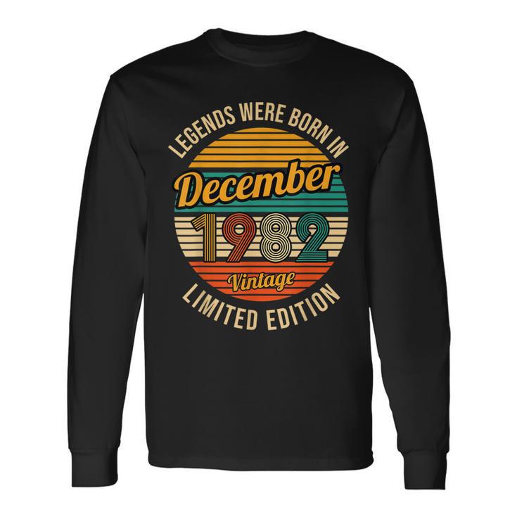 Dezember 1982 Legenden 40. Geburtstag Langarmshirts, Retro Design Geschenkideen