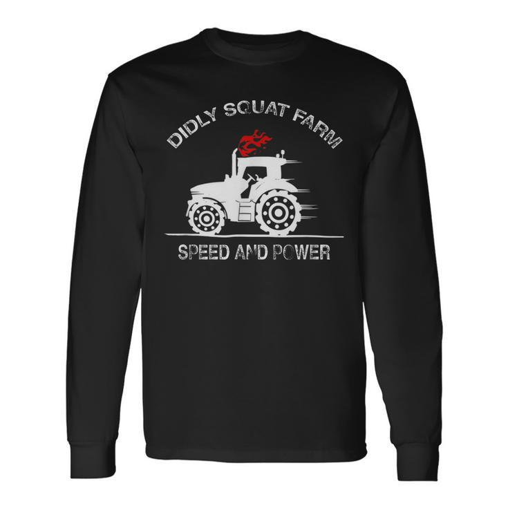 Diddly Squat Farm Speed And Power Perfect Tractor Long Sleeve T-Shirt T-Shirt
