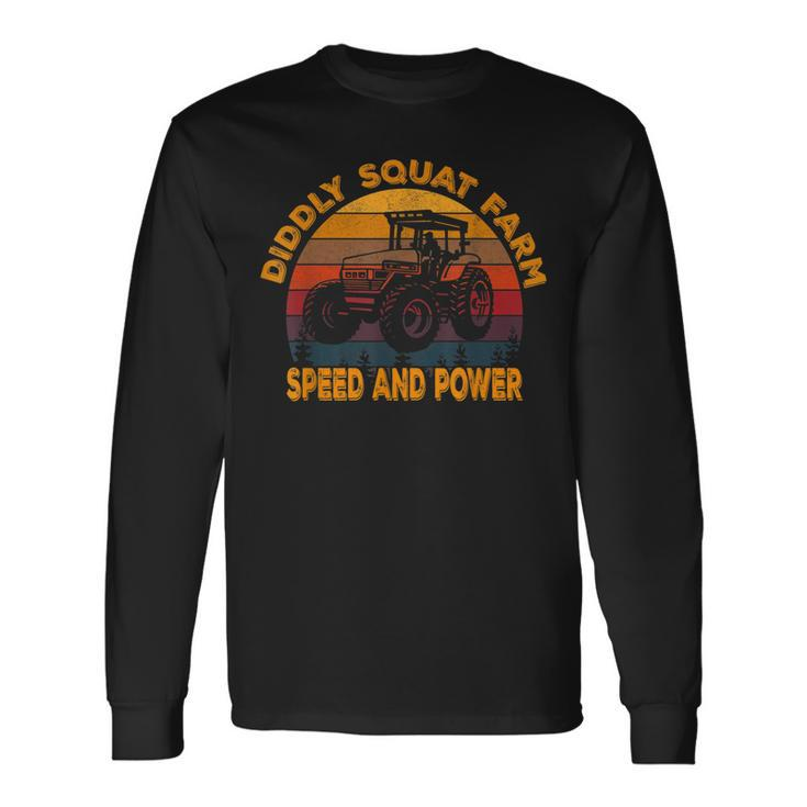 Diddly Squat Farm Speed And Power Tractor Vintage Long Sleeve T-Shirt T-Shirt