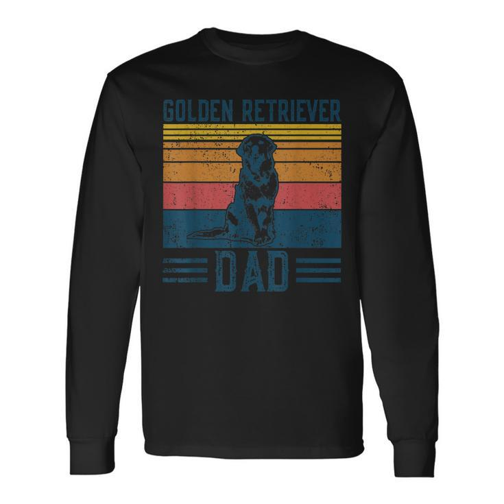 Dog Golden Dad Vintage Golden Retriever Dad Men Women Long Sleeve T-Shirt T-shirt Graphic Print