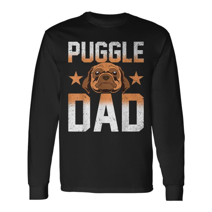 Dog Lover Fathers Day Puggle Dad Pet Owner Animal Puggle Long Sleeve T-Shirt T-Shirt Gifts ideas