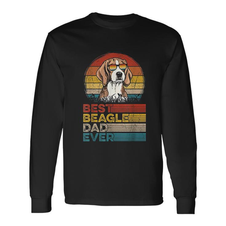 Dog Vintage Best Beagle Dad Ever Lover Men Women Long Sleeve T-Shirt T-shirt Graphic Print