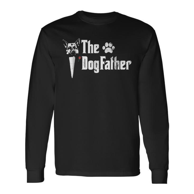 The Dogfather German Shepherd Dog Dad Tshirt Fathers Day Long Sleeve T-Shirt T-Shirt