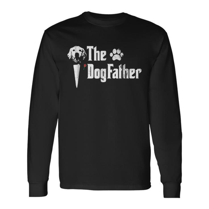 The Dogfather Golden Retriever Dog Dad Tshirt Fathers Day Long Sleeve T-Shirt T-Shirt