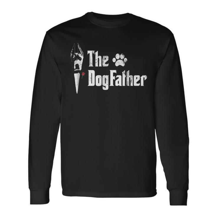 The Dogfather Great Dane Dog Dad Tshirt Fathers Day Long Sleeve T-Shirt T-Shirt