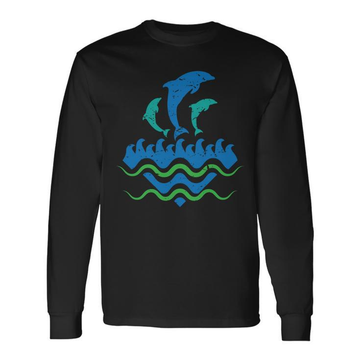 Dolphins In The Sea Long Sleeve T-Shirt T-Shirt