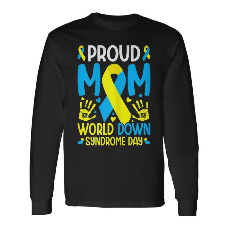 Down Syndrome Mom Ribbon World Down Syndrome Awareness Day Long Sleeve T-Shirt T-Shirt