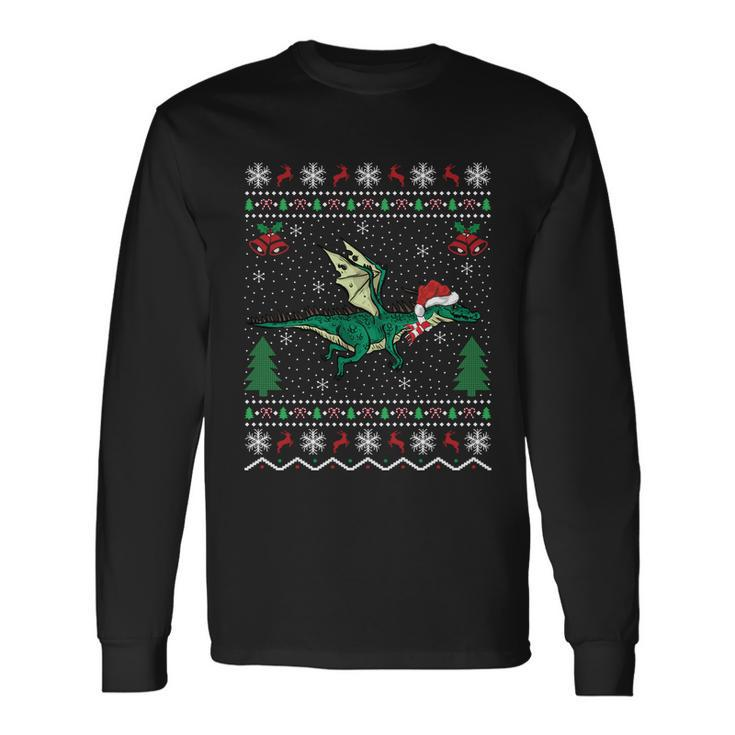 Dragon Lover Xmas Ugly Dragon Christmas Great Long Sleeve T-Shirt Gifts ideas