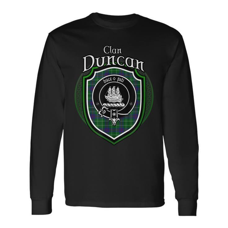 Duncan Clan Crest Scottish Clan Duncan Crest Badge Long Sleeve T-Shirt