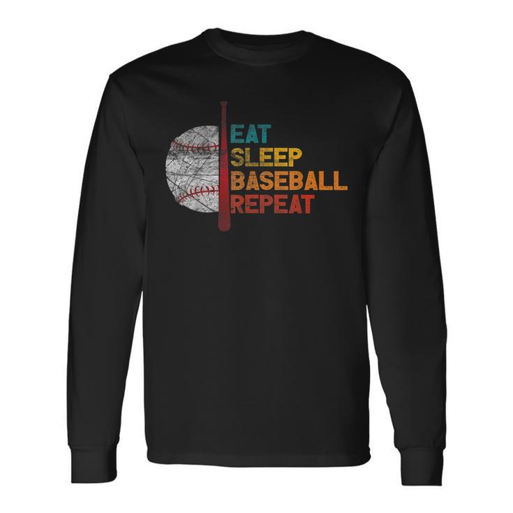 Eat Sleep Baseball Repeat Baseball Player Funny Baseball Shirt