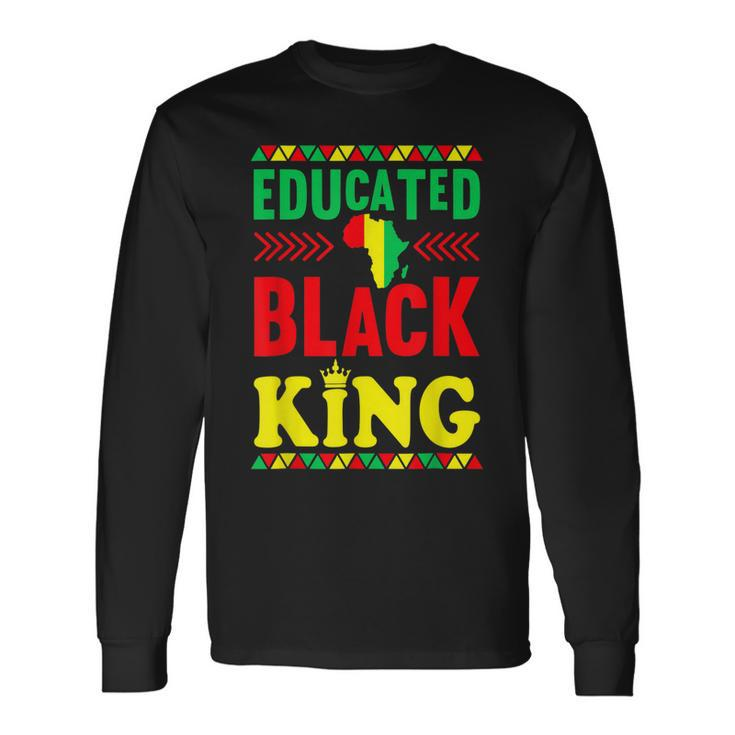 Educated Black King African American Melanin Black History V2 Long Sleeve T-Shirt