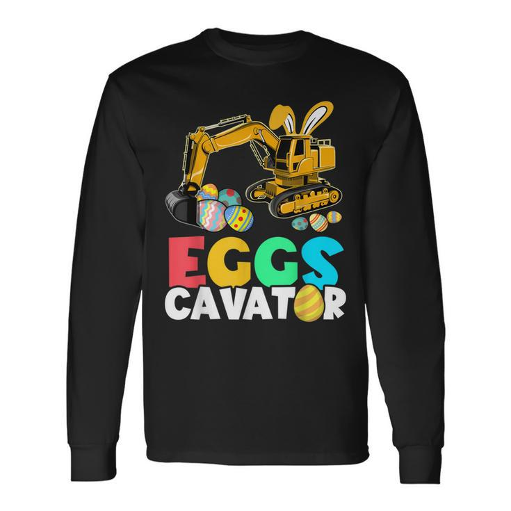 Eggscavator Happy Easter Excavator Hunting Egg Boys Long Sleeve T-Shirt T-Shirt