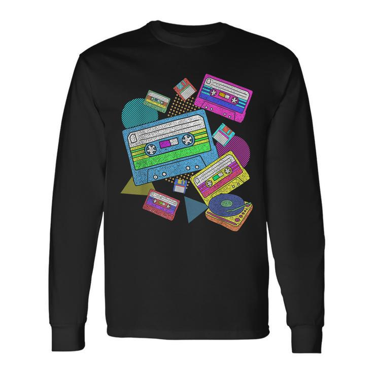 Eighties Theme Party Retro 80S Music Cassette 80S Long Sleeve T-Shirt
