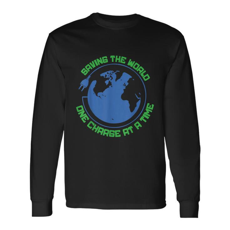 Electric Mobility Car Driver Environmental Protection World Long Sleeve T-Shirt