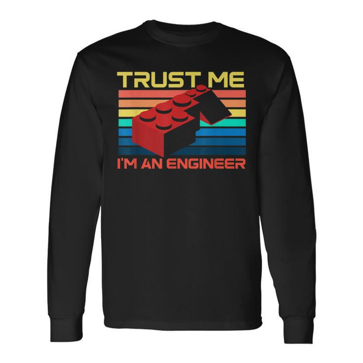 Engineer Master Builder Building Blocks Bricks Bricklayer Long Sleeve T-Shirt Gifts ideas