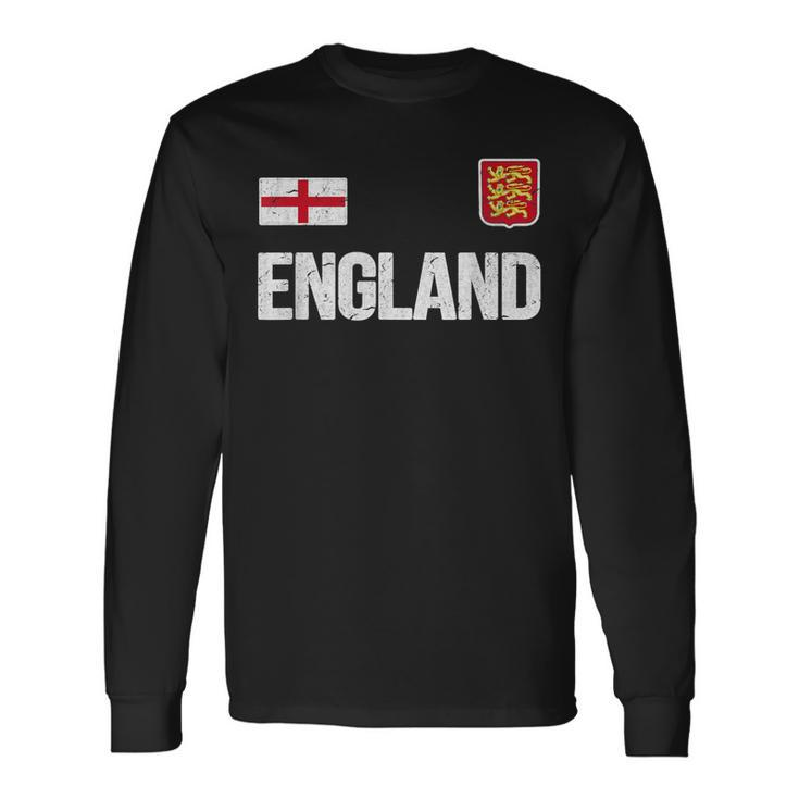 England  English Flag Souvenir Love Gift Men Women Long Sleeve T-shirt Graphic Print Unisex