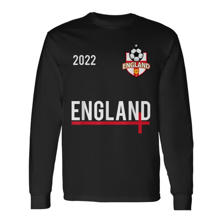 England Flag Soccer Jersey Ball English Football  Men Women Long Sleeve T-shirt Graphic Print Unisex