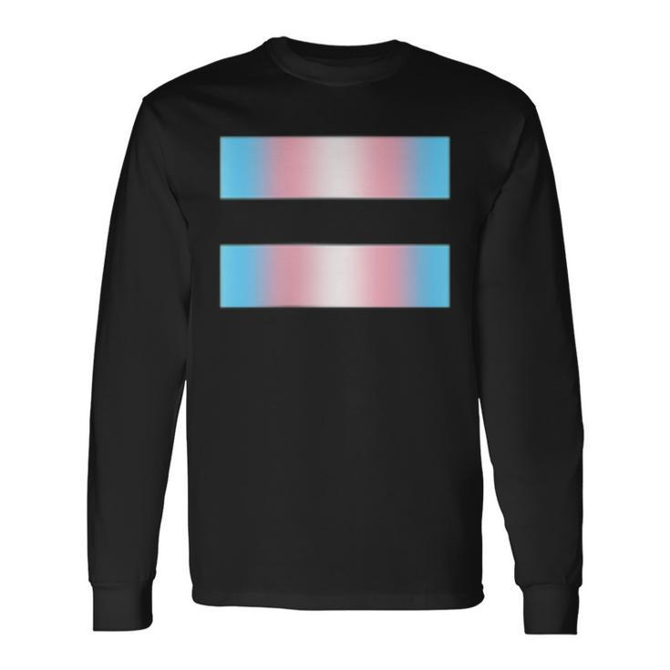 Equality Subtle Trans Pride Flag Transgender Rights Ally Long Sleeve T-Shirt T-Shirt