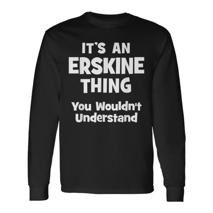 Erskine Thing College University Alumni Long Sleeve T-Shirt