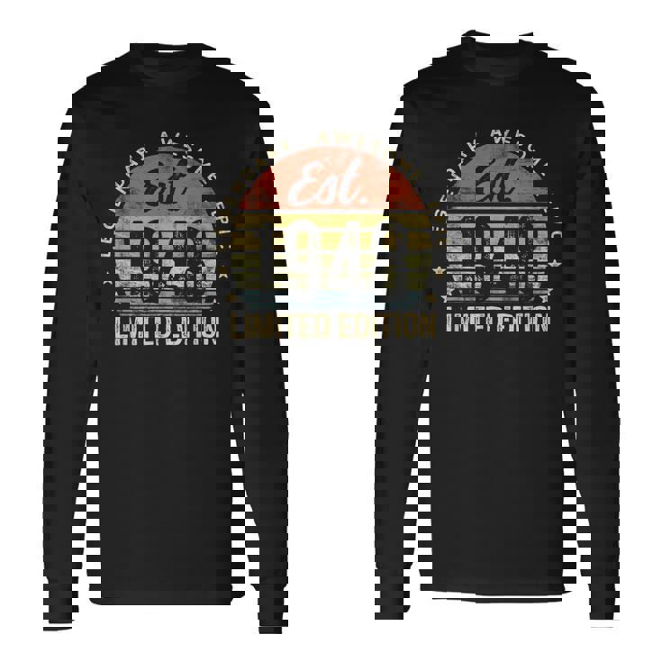 Est 1948 Limited Edition 75Th Birthday Vintage 75 Year Old Long Sleeve T-Shirt