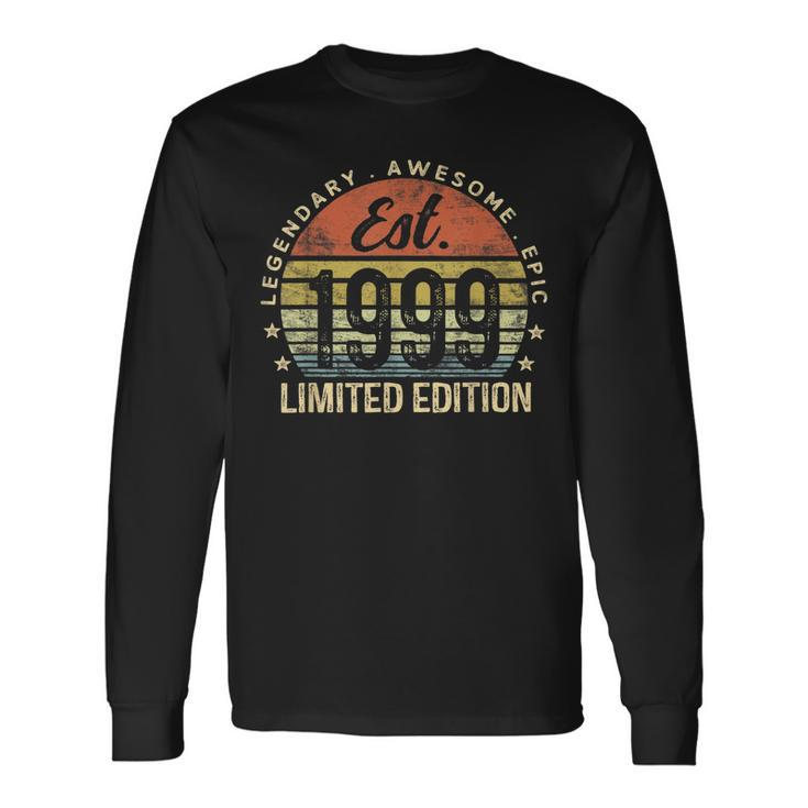 Est 1999 Limited Edition 24Th Birthday Vintage 24 Year Old Long Sleeve T-Shirt