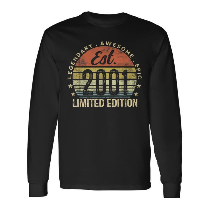 Est 2001 Limited Edition 22Nd Birthday 22 Year Old Long Sleeve T-Shirt