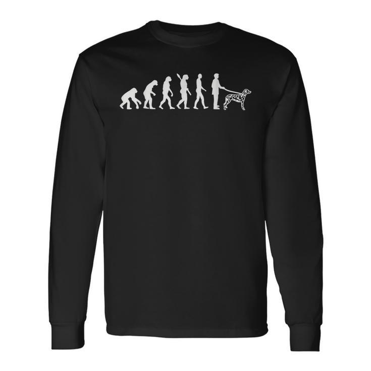 Evolution Dalmatian  Men Women Long Sleeve T-shirt Graphic Print Unisex