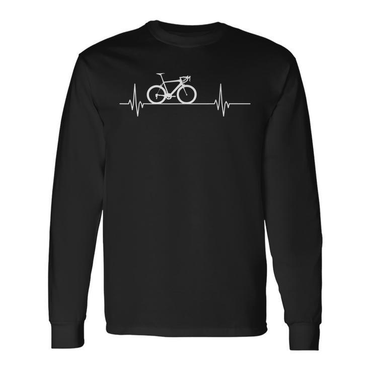 Fahrrad Herzschlag – Radfahren Pulse – Love Langarmshirts Geschenkideen