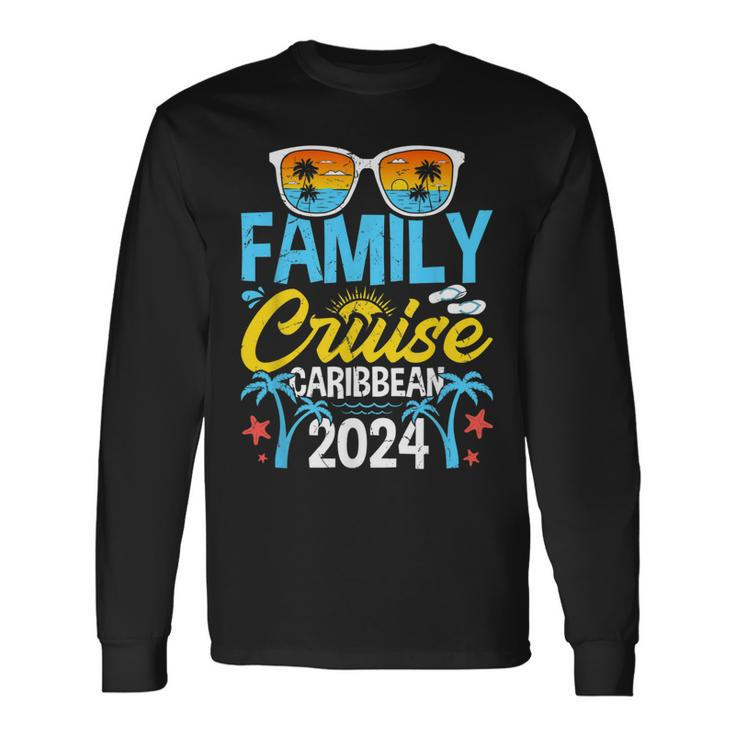 Family Cruise Caribbean 2024 Vacation Souvenir Matching Long Sleeve T-Shirt T-Shirt