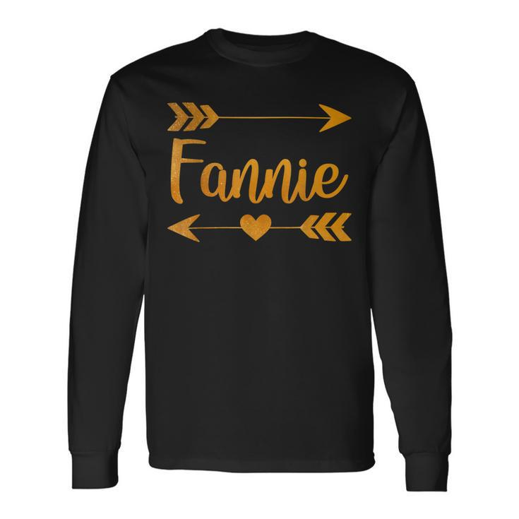 Fannie Personalized Name Birthday Custom Mom Idea Men Women Long Sleeve T-Shirt T-shirt Graphic Print