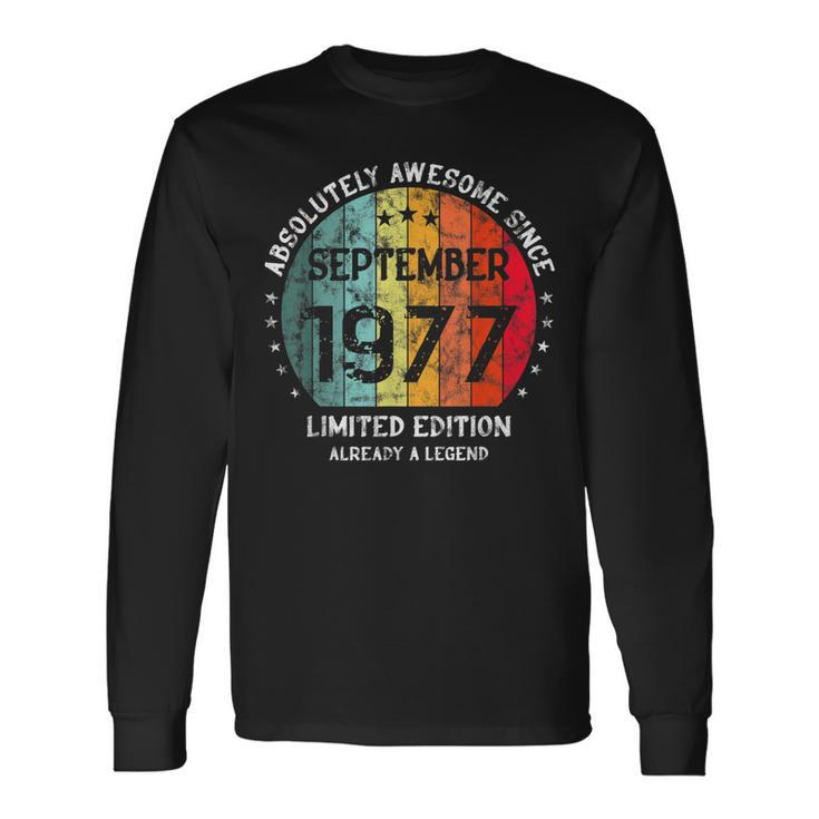 Fantastisch Seit September 1977 Männer Frauen Geburtstag Langarmshirts Geschenkideen