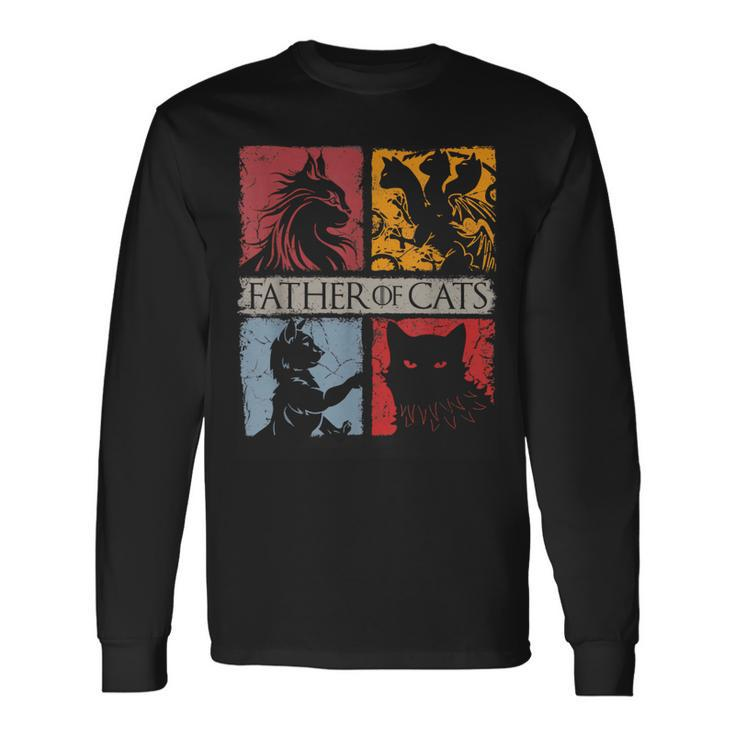 Father Of Cats Cat Dad Cats Lover Father’S Day Long Sleeve T-Shirt Gifts ideas