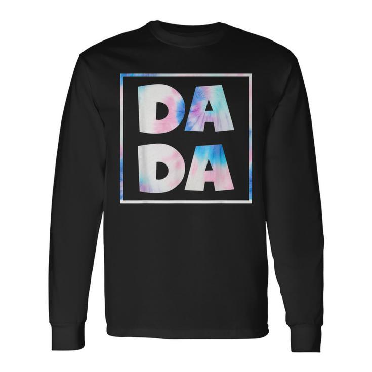 Fathers Day 2022 Dada Daddy Dad Bruh Tie Dye Dad Jokes Long Sleeve T-Shirt