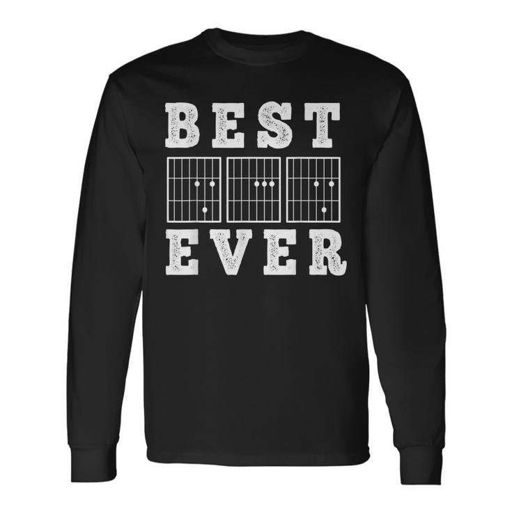 Fathers Day For Guitarist Guitar Chord Best Dad Ever Long Sleeve T-Shirt T-Shirt