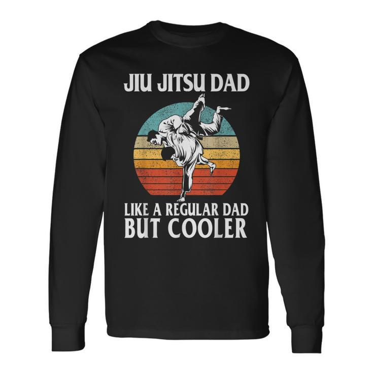 Father’S Day Jiu Jitsu Dad Training Father Vintage Long Sleeve T-Shirt