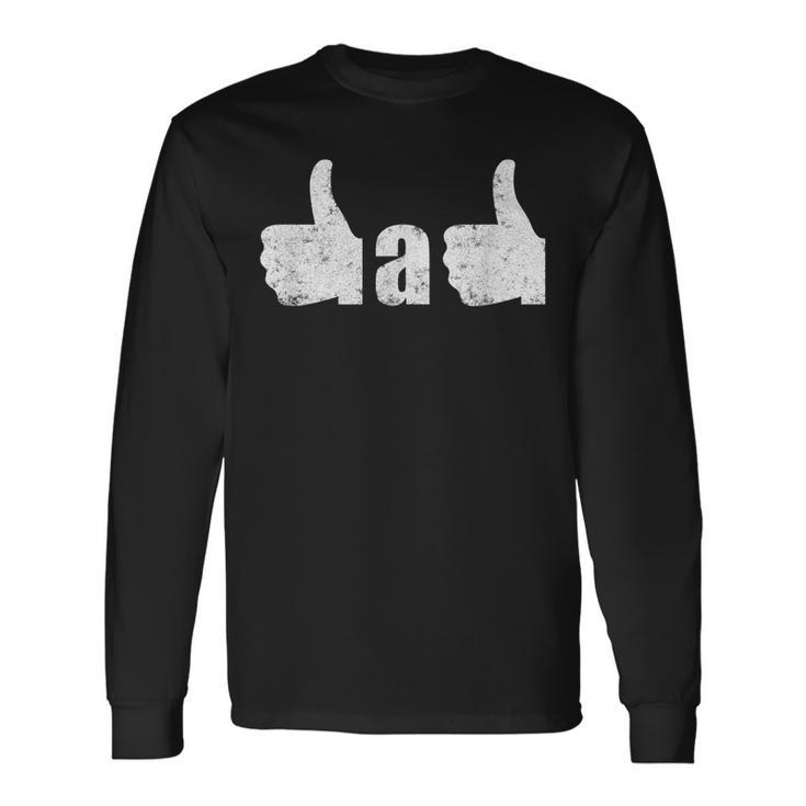 Fathers Day Thumbs Up Best Dad Ever Fathers Day Men Women Long Sleeve T-Shirt T-shirt Graphic Print Gifts ideas