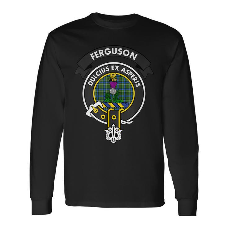 Ferguson Clan Badge Scottish Tartan Long Sleeve T-Shirt