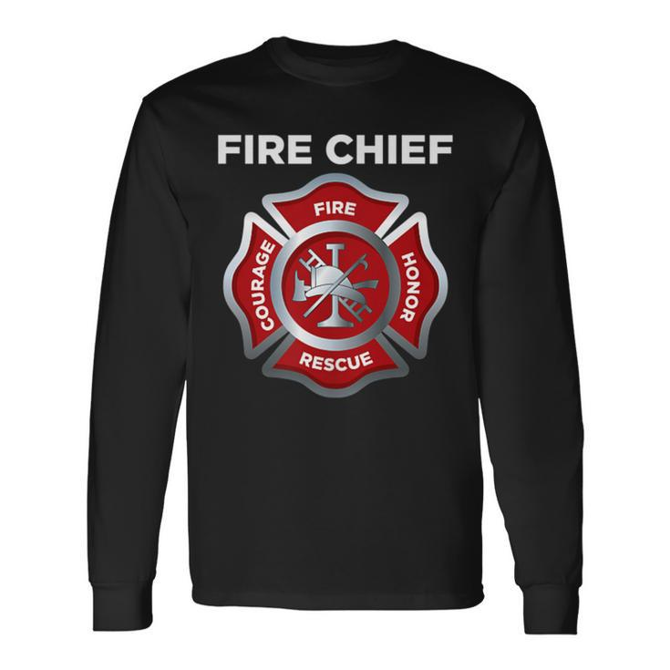 Firefighter Firefighting Fireman Fire Chief Long Sleeve T-Shirt