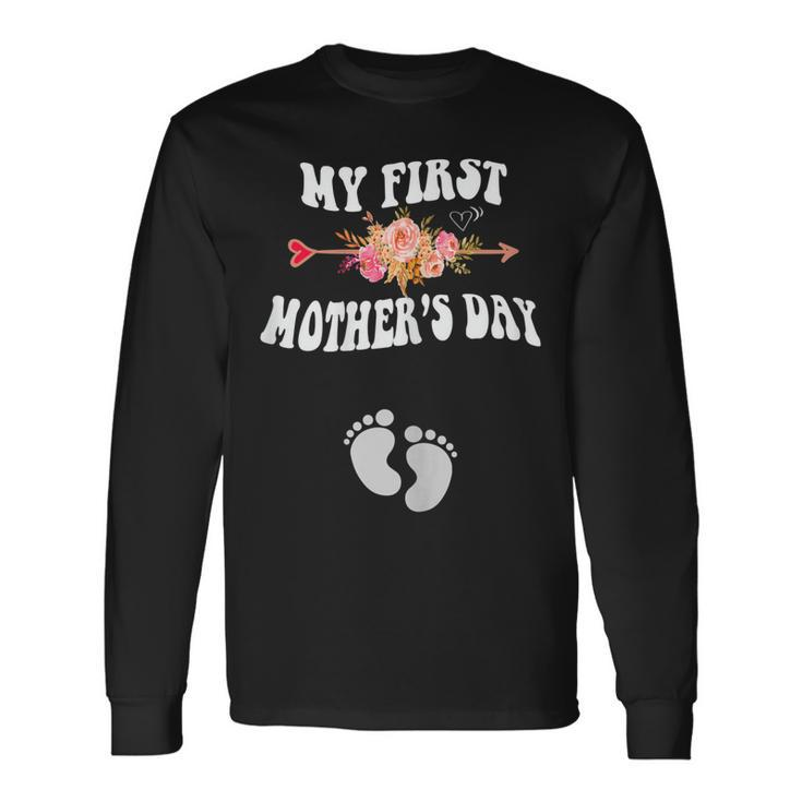 My First Pregnancy Announcement New Mom 2023 Long Sleeve T-Shirt T-Shirt