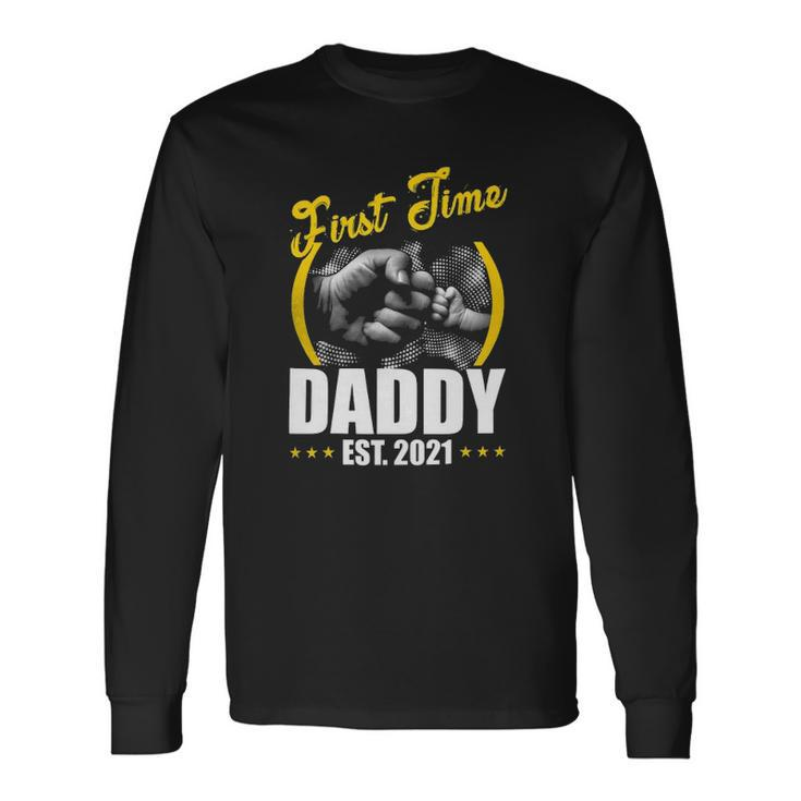 First Time Daddy New Dad Est 2022 Fathers Day V2 Men Women Long Sleeve T-Shirt T-shirt Graphic Print