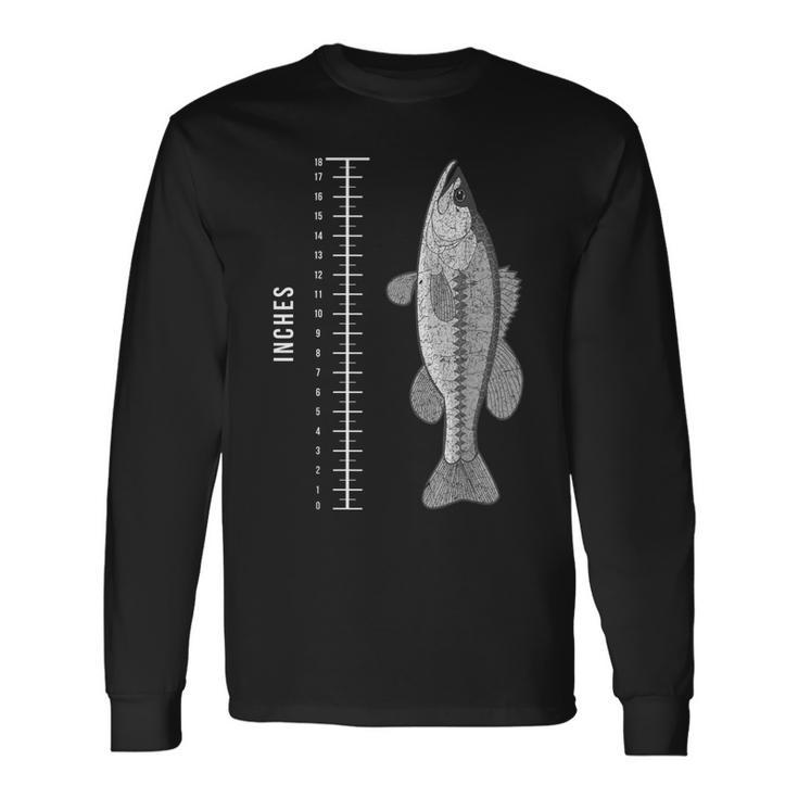 Fishing Ruler Tshirt Fishermen Bass Fathers Day Tee Long Sleeve T-Shirt T-Shirt