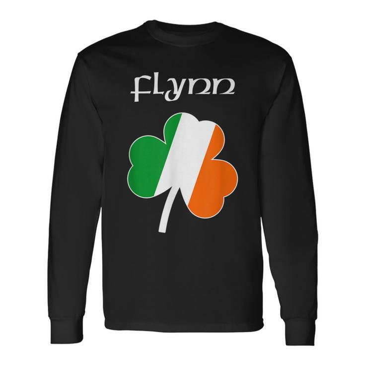 Flynn Reunion Irish Name Ireland Shamrock Long Sleeve T-Shirt