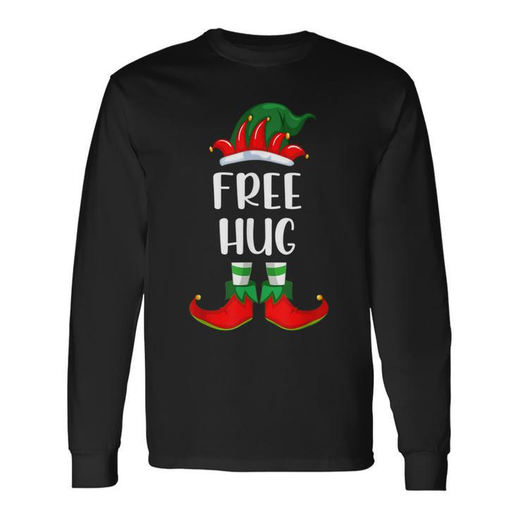 Free Hug Christmas Elf Buddy Matching Family Pajama  V2 Men Women Long Sleeve T-shirt Graphic Print Unisex