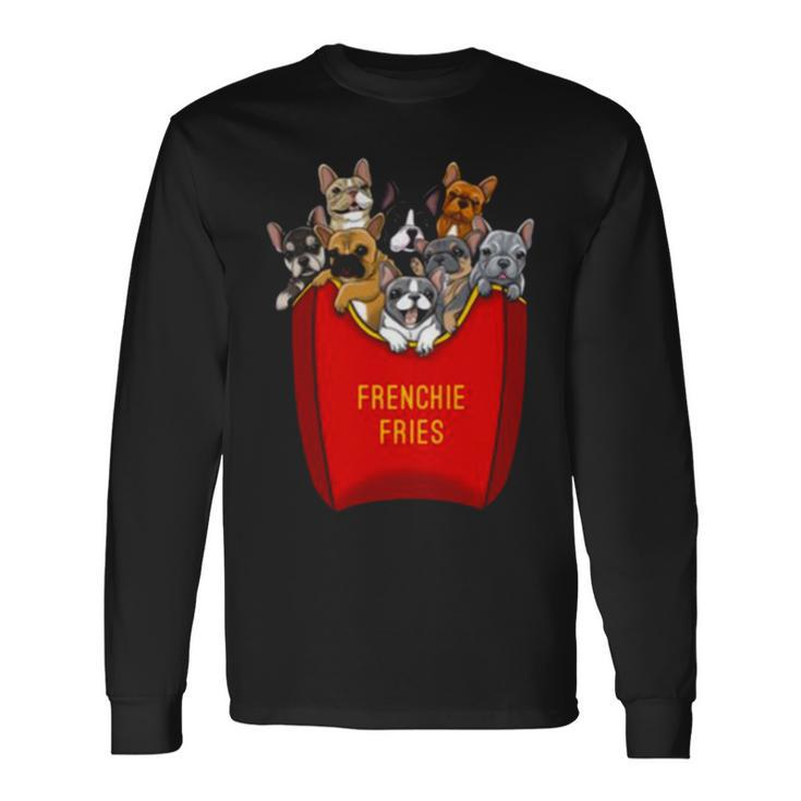 French Bulldog Frenchie Fries Long Sleeve T-Shirt