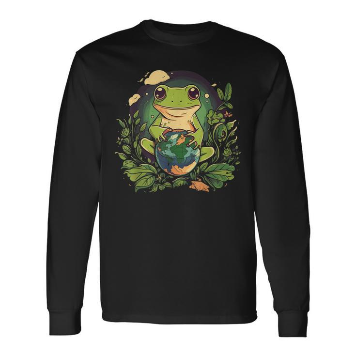 Frog Earth Day Long Sleeve T-Shirt T-Shirt
